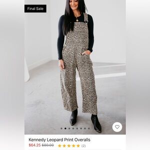 Leopard print overalls.